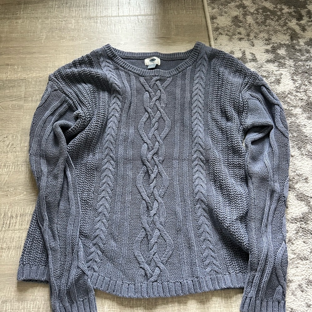 Old Navy Charcoal Cable Knit Women's Sweater